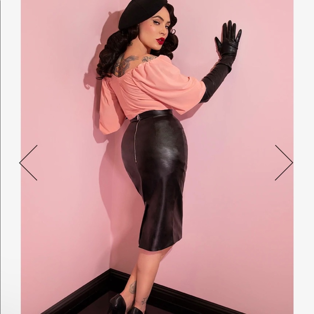 Bad Girl Vegan leather  Pencil Skirt